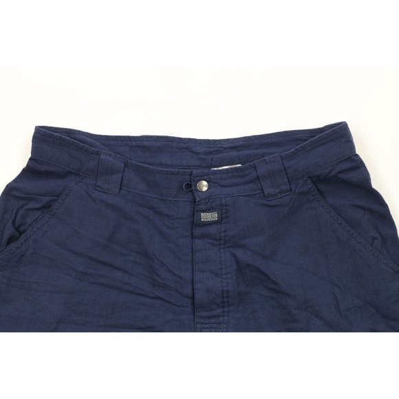 Vintage Nike Limited Edition Mens Large Faded Above Knee Cargo Shorts Navy Blue - Picture 2 of 12